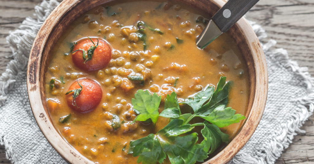 vegan gluten free lentil vegetable curry